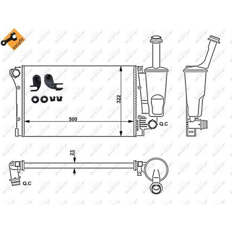 NRF Engine Radiator 58170