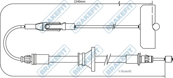 Apec Handbrake Cable Centre fits Opel Vivaro A 2001-2014 1.9 2.0 2.5