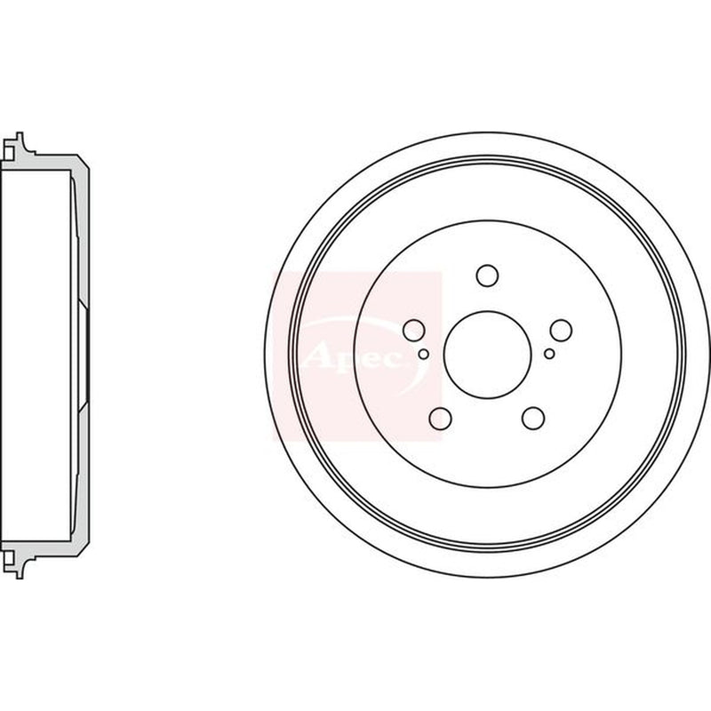 Apec Brake Drum Assembly Rear DRM9999