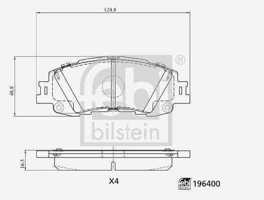 Febi Front Brake Pad Set