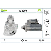 Valeo Starter Motor 12V 1.7kW 10 Teeth 438397