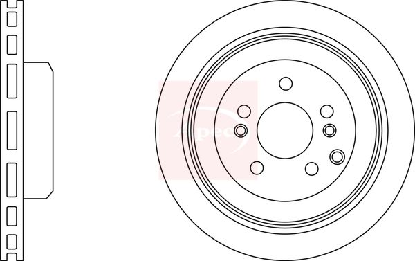 Apec 2 x Brake Disc Set Vented