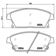 Brembo 4 x Front Brake Pad Set P59077