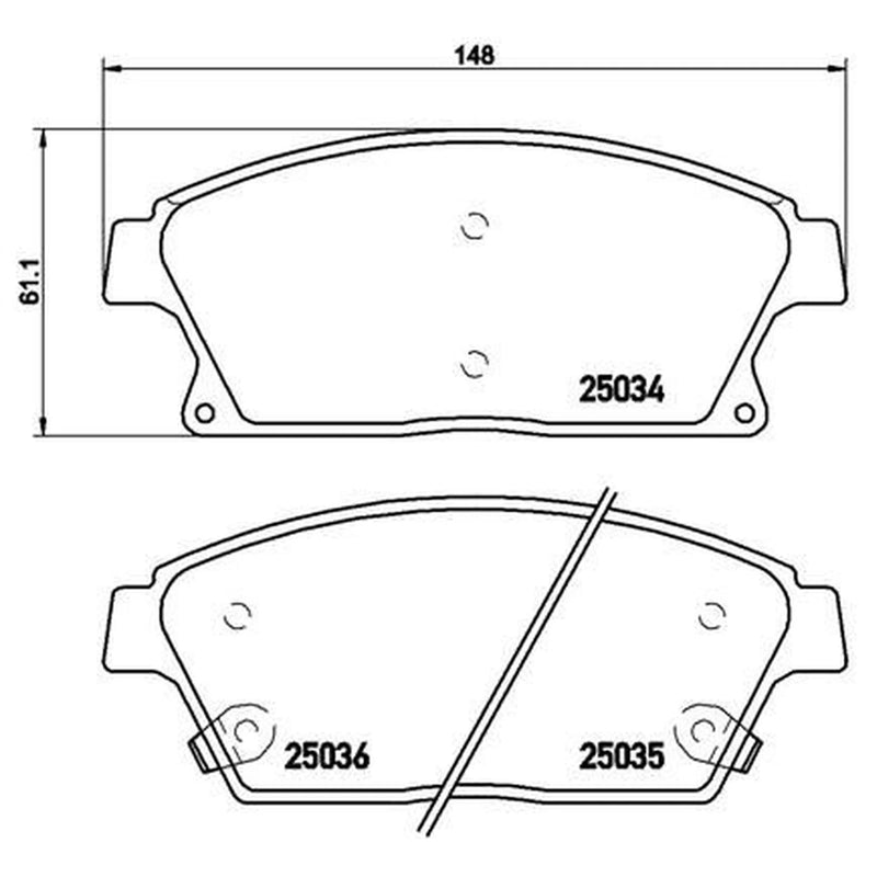Brembo 4 x Front Brake Pad Set P59077