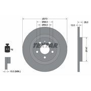 Textar 2 x Solid Rear Brake Discs 92118203