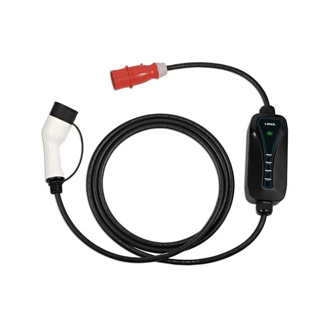 Laser Tools EV Charging Cable - Type 2 Female to Commando Plug (red) 16A Three