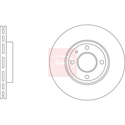 Apec 2 x Vented Front Brake Discs DSK3391
