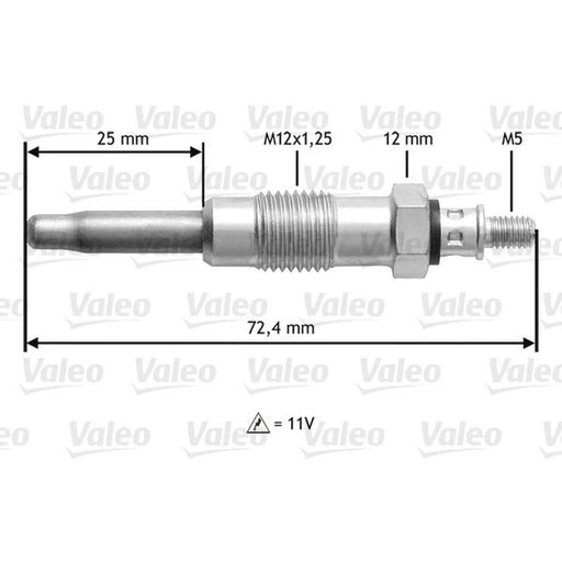 Valeo Diesel Engine Glow Plug 345100