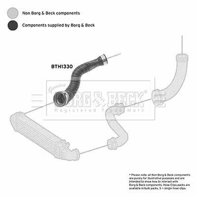 Borg & Beck Intercooler Turbo Charge Air Hose BTH1330