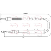 Apec Handbrake Cable Left Rear CAB1008