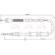 Apec Handbrake Cable Left Rear CAB1008