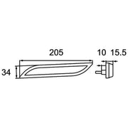 Hella Side Marker Light Wide High 2PS 013 306-091