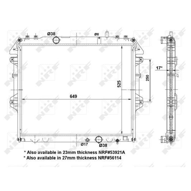 NRF Engine Radiator 53921