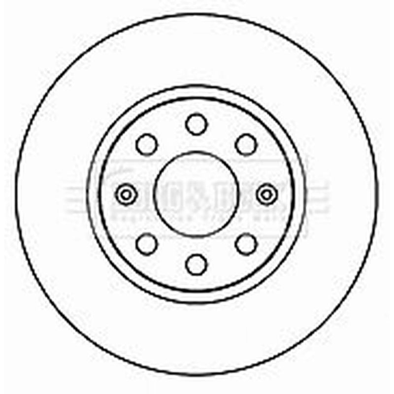 Borg & Beck 2 x Solid Front Brake Discs BBD4715