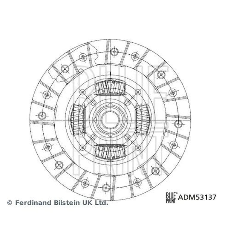 Blue Print Clutch Friction Disc Plate 22 Splines ADM53137
