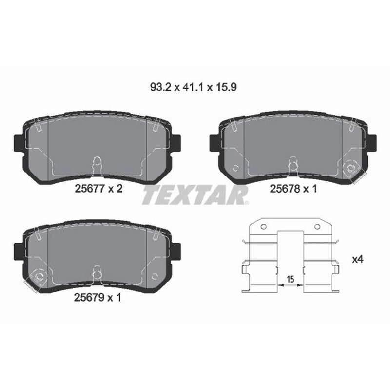Textar Rear Brake Pad Set 2567701