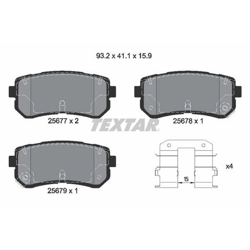 Textar Rear Brake Pad Set 2567701