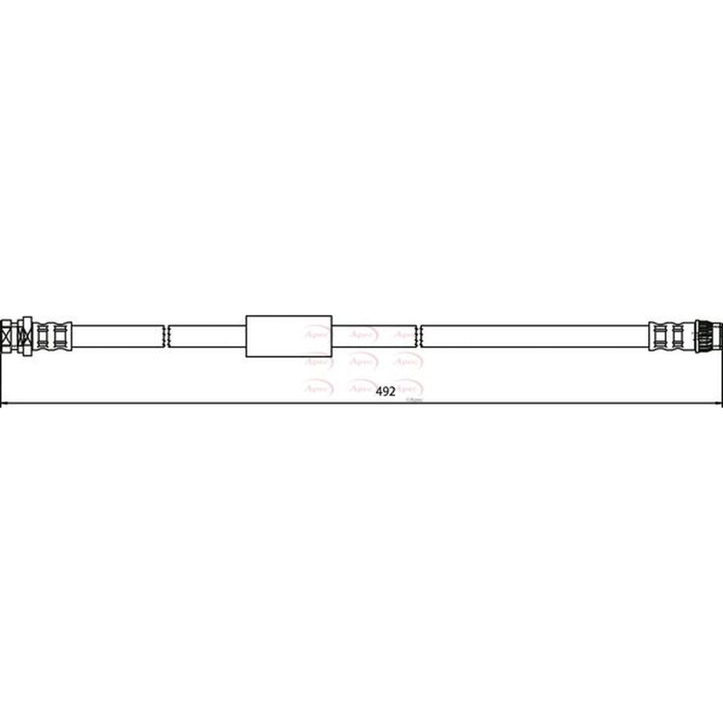 Apec Brake Hydraulic Hose Line Rear Right HOS3617