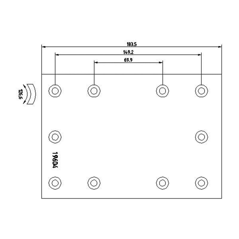Textar Textar Cv Brake Lining Set 1960409 1960409