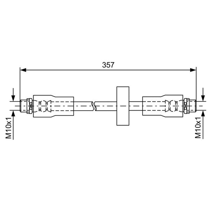 Bosch Brake Hydraulic Hose Line Front 1 987 481 591