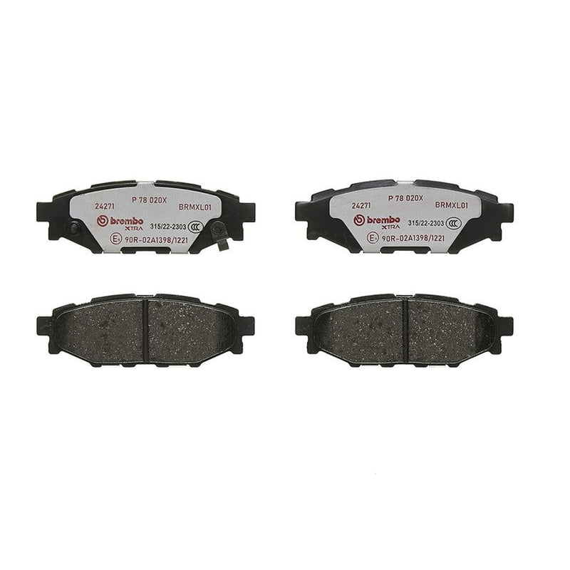 Brembo 4 x Rear Brake Pad Set P78020X