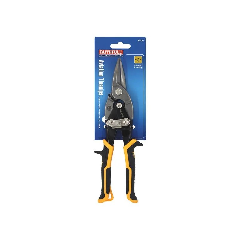 Faithfull Compound Aviation Snips - Straight Cut - FAIAS