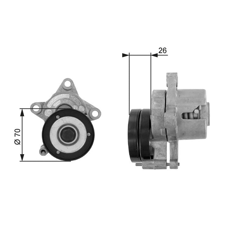 Gates Auxiliary Belt Tensioner T38283