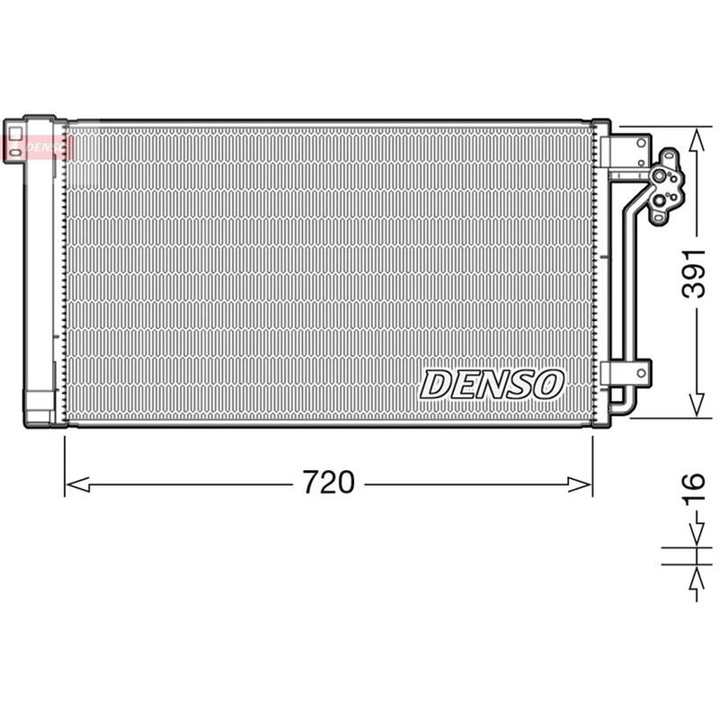 Denso Air Conditioning Condenser DCN32020