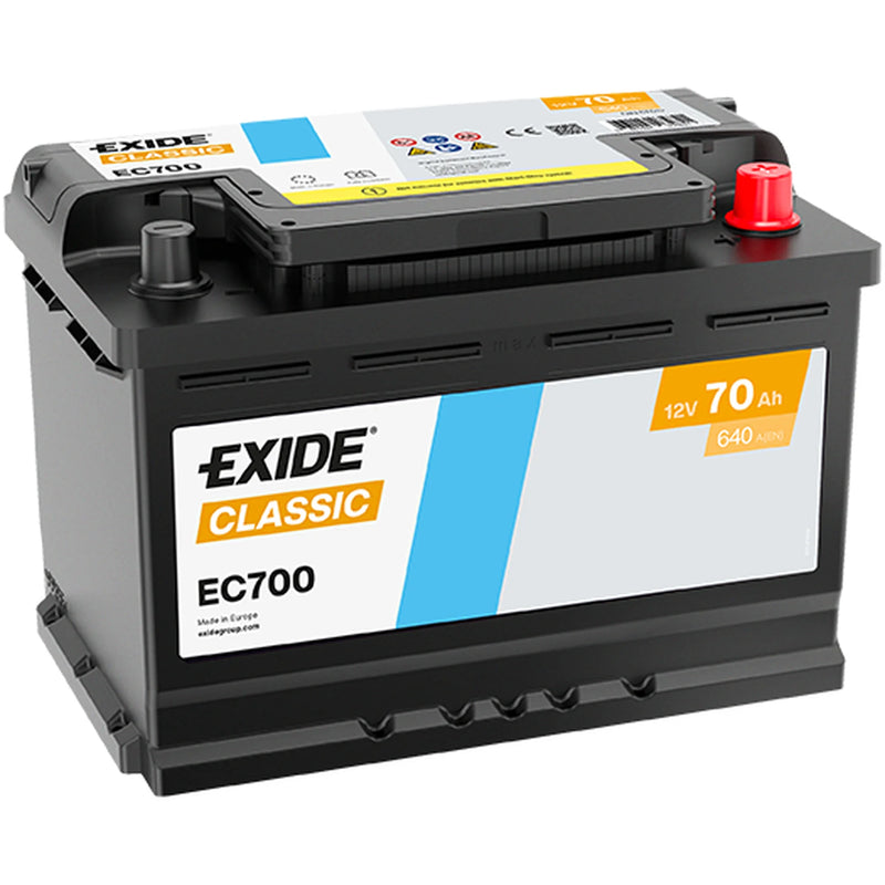 Exide Battery 12V 70Ah 640A EC700