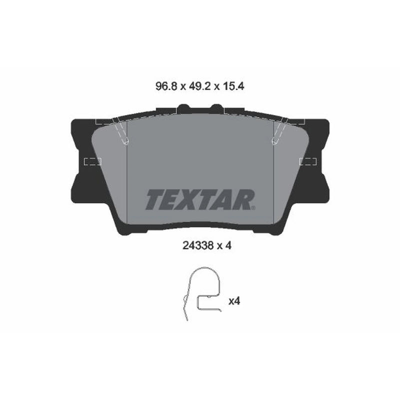 Textar Rear Brake Pad Set 2433801