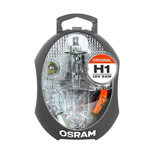 Osram Minibox H1 mobile lamp headlamp +5 spare lamps +3 flat fuses - white/Blue Osram  - Town Parts