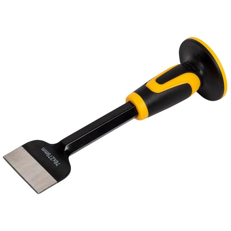 Roughneck Electrician's Bolster with Hand Guard 76 x 279mm (3 x 11in) 19mm Shank