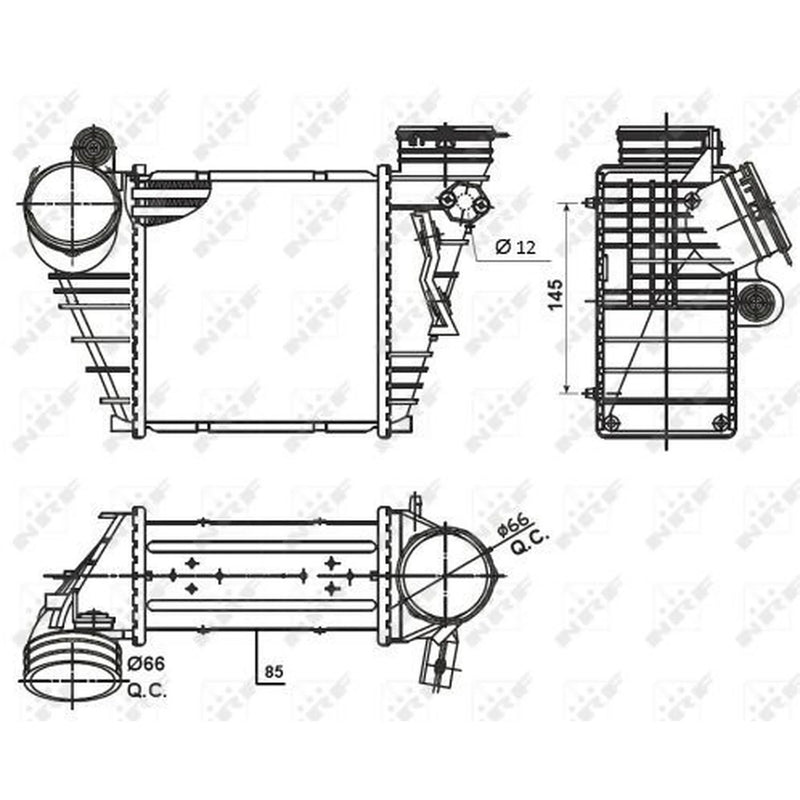 NRF Intercooler (Charge Air Cooler) 30838