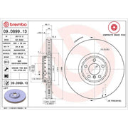Brembo 2 x Aluminium Front Brake Disc Hub Brake Discs 09.D900.13