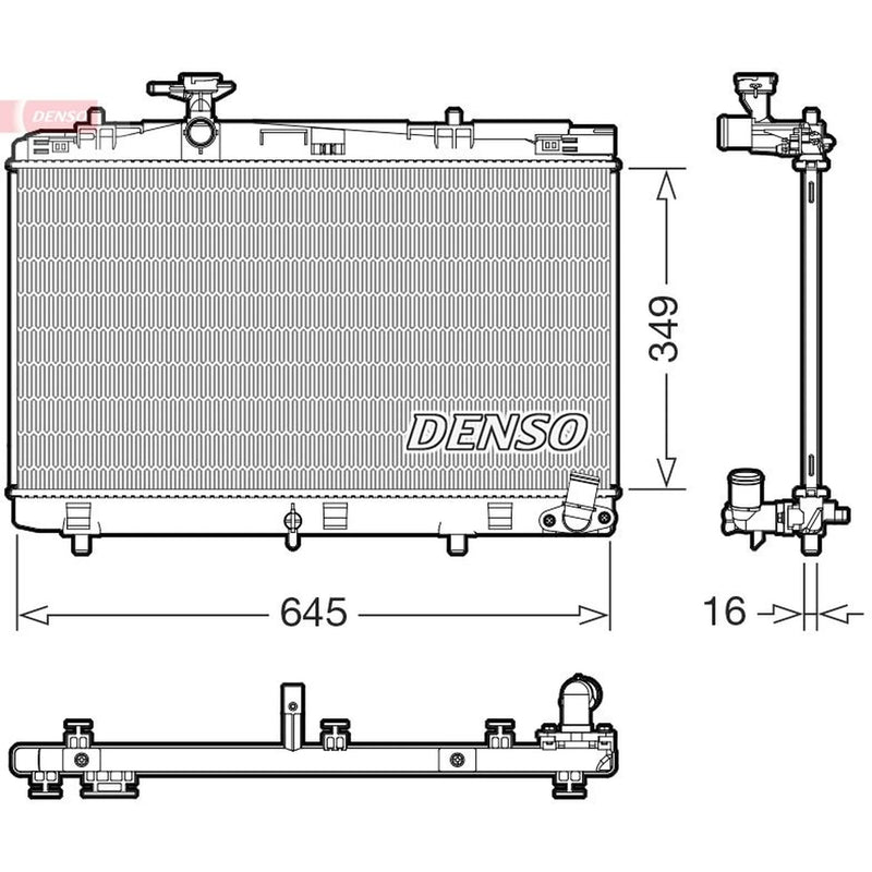 Denso Engine Radiator DRM50155