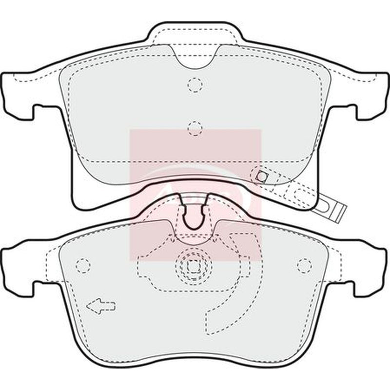 Apec Front Brake Pad Set PAD1348