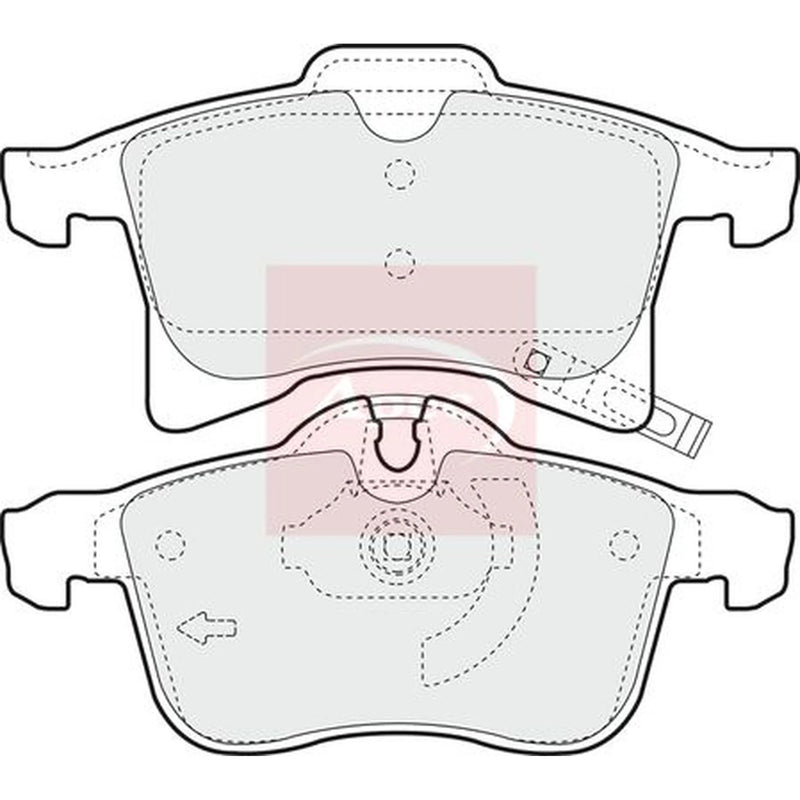Apec Front Brake Pad Set PAD1348