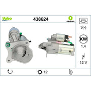 Valeo Starter Motor 12V 1.4kW 12 Teeth 438624