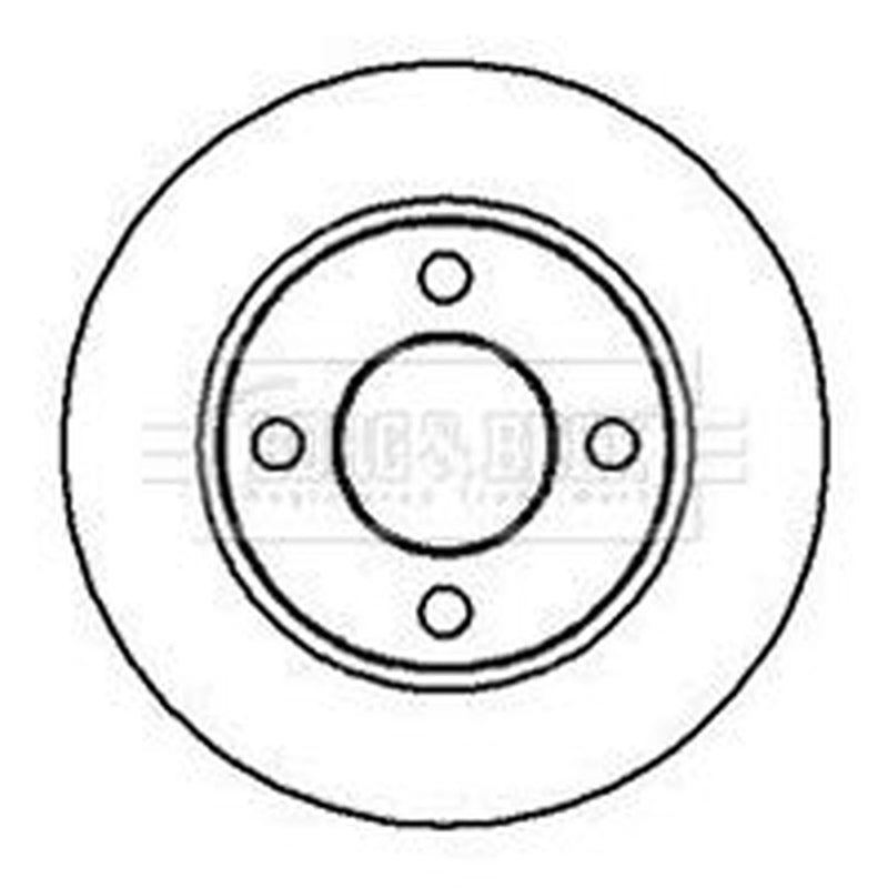 Borg & Beck 2 x Solid Rear Brake Discs BBD4134