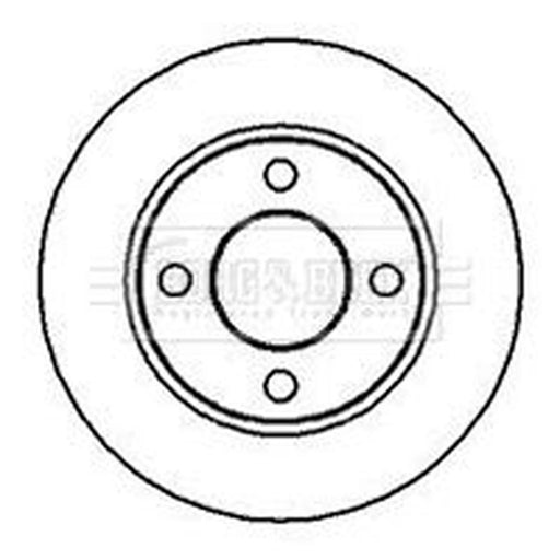 Borg & Beck 2 x Solid Rear Brake Discs BBD4134
