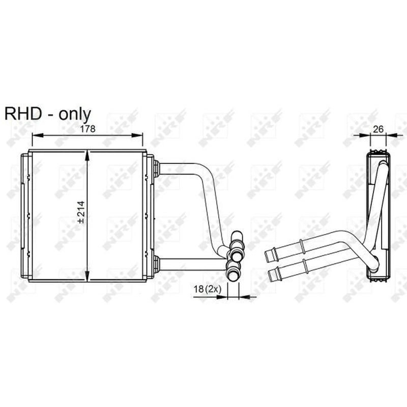 NRF Heater Matrix Core Heat Exchanger 54296