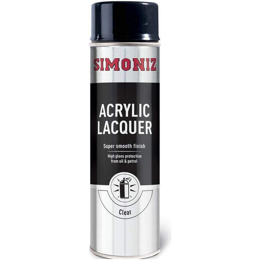 Simoniz Clear Acrylic Lacquer Smooth High Gloss Aerosol Spray Paint 500ml Simoniz  - Town Parts