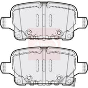 Apec Rear Brake Pad Set PAD2209