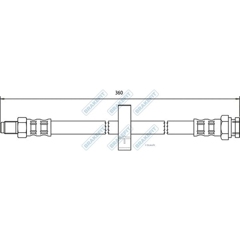 Apec Brake Hydraulic Hose Line Rear BHO4045