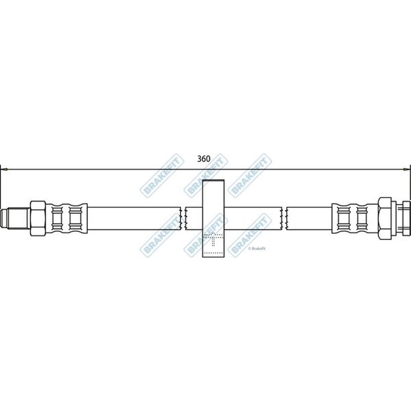 Apec Brake Hydraulic Hose Line Rear BHO4045