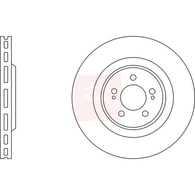 Apec 2 x Vented Front Brake Discs DSK2779