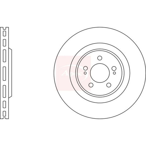 Apec 2 x Vented Front Brake Discs DSK2779