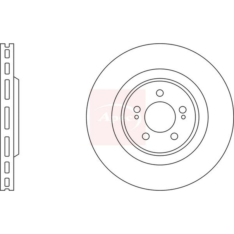 Apec 2 x Vented Front Brake Discs DSK2779