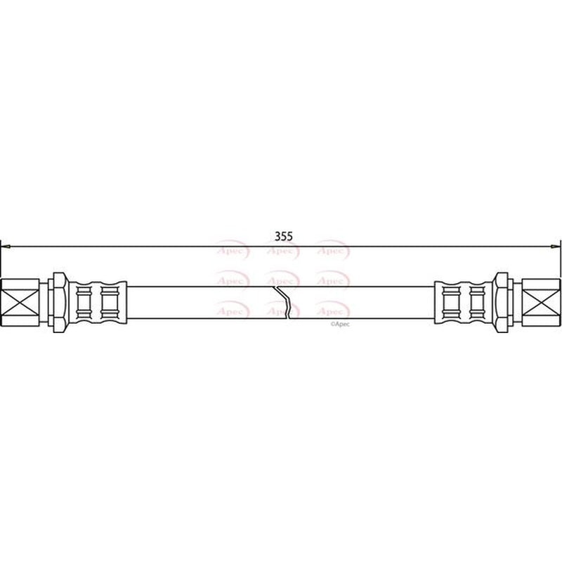Apec Brake Hydraulic Hose Line Rear HOS3199