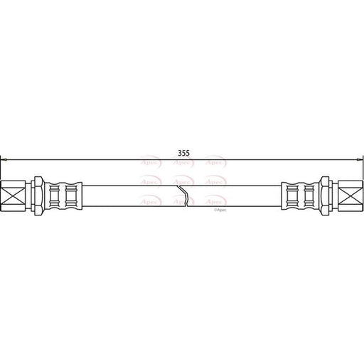 Apec Brake Hydraulic Hose Line Rear HOS3199